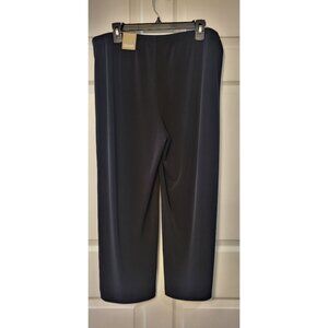 Chicos Black Wide-Leg Crop Palazzo Pants Size 2 (US 12) Relaxed Fit Pull-On Stre